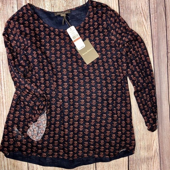 Tommy Bahama Tops - Tommy Bahama Navy Print Top